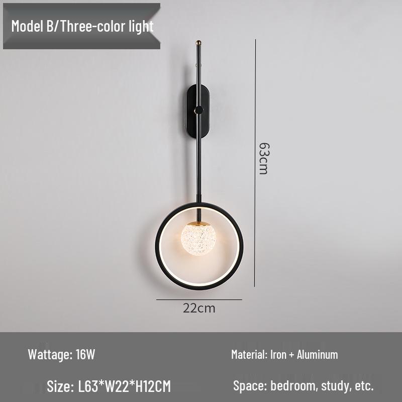 Minimalist Luxury Bedside Wall Sconce for Bedroom and Living Room