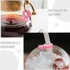 Silicone Straw Charm Hanging Cup Pendant Keychain Accessory Straw Decorative Pendant Suitable for Drinkware Decoration