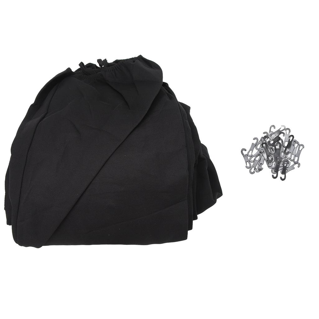 Car Seat Covers Full Set Breathable and Soft Cloth Seat Cover Universal Fit for Cars Black