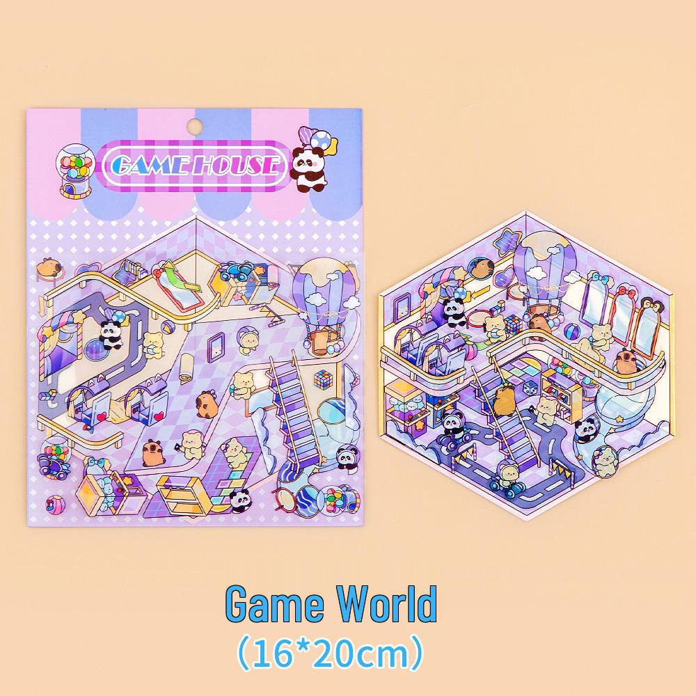 3D Miniature House Stickers: Cute Decorative & Educational for DIY Planners