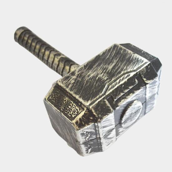 Thor's Hammer Collectible Model Toy Classic Cosplay Costume Props Simulation Avengers Superhero Role Playing Kids Toy for Halloween Party