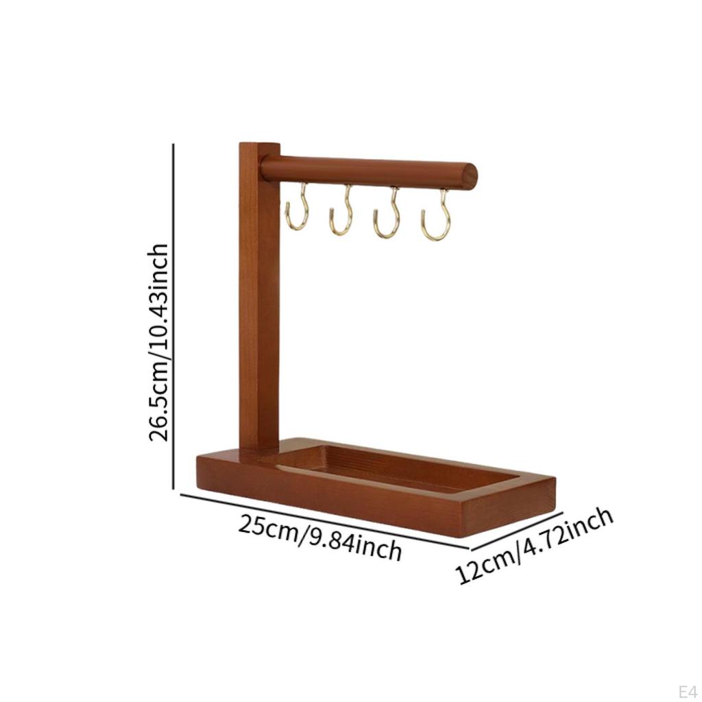 Bracelet Display Stand Wooden Jewelry Organizer Storage Shelf Countertop Freestanding Necklace
