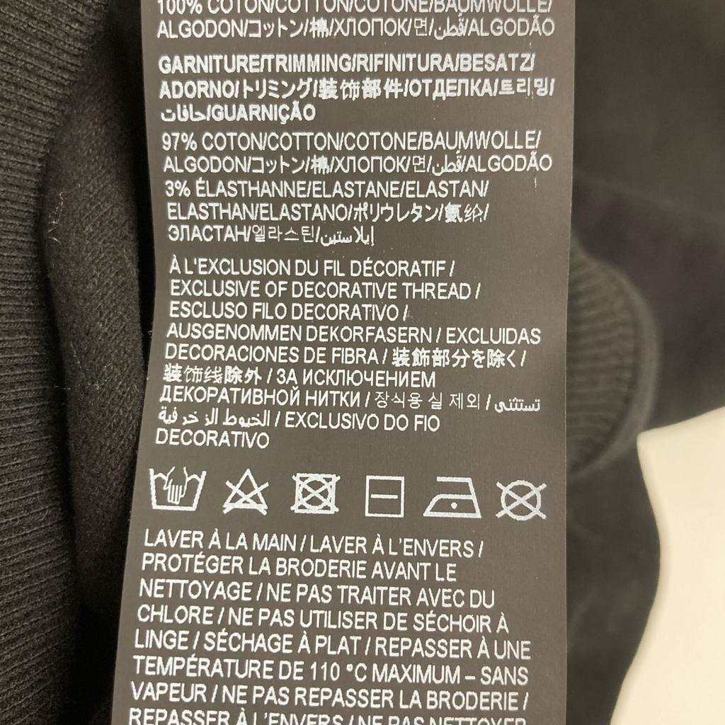 Yves Saint-Laurent 23ss 720944 Glitter Logo Sweat Trainer tops S blackUsed