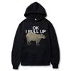 Funny Ok I Pull Up Capybara Potisk Mikina Unisex Dámská Móda Mikiny Streetwear Mikiny JDM Automobile Culture