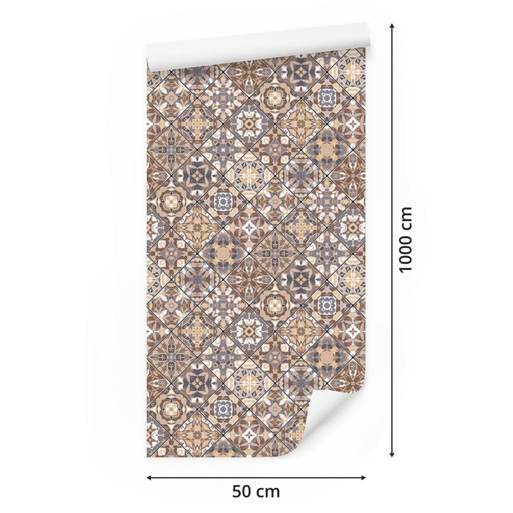 Beautiful oriental-style mosaic wallpaper for living room and bedroom 50x1000