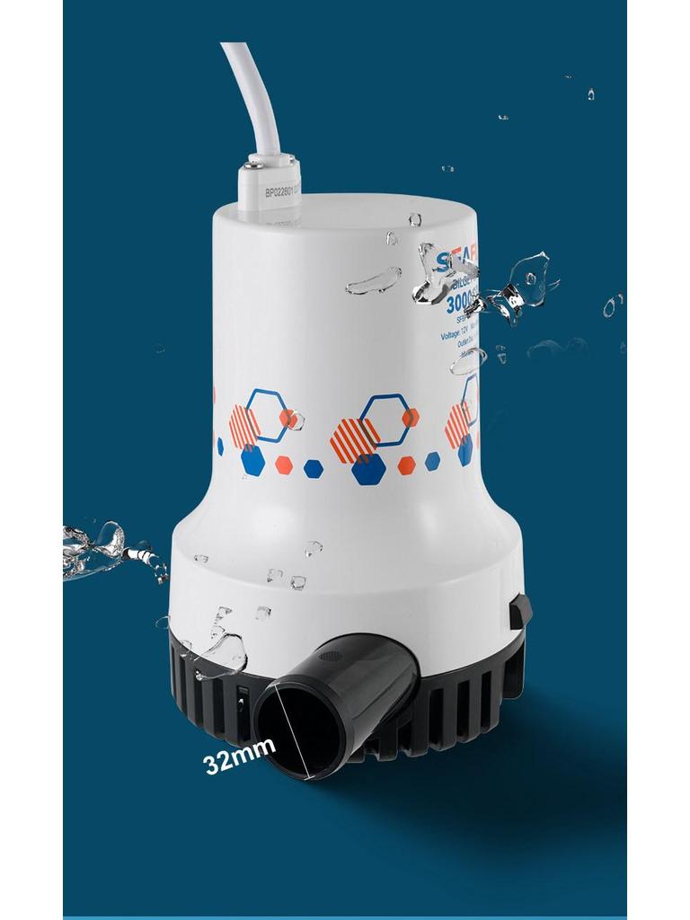 12V/24V DC Submersible Marine Bilge Pump for Fishing Boats - High Flow Seawater Drainage Pump