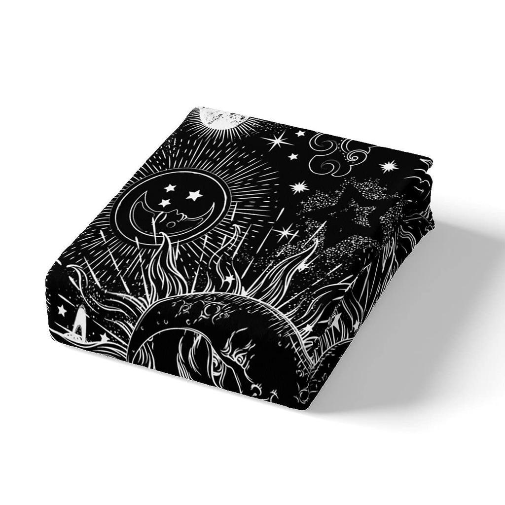 Galaxy Mountains Three-Piece Quilt Set Digital Printed Bedding Set Bohemian Bed Cover