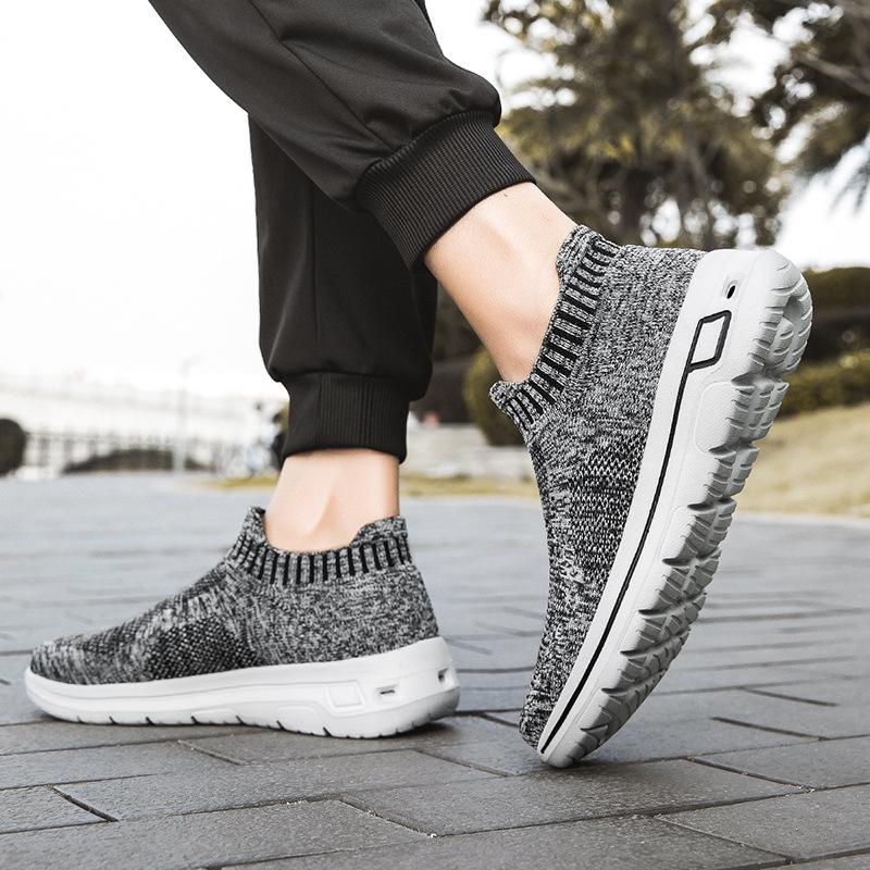 New fly-woven soft-soled couple shoes breathable single shoes women's sports and leisure shoes one-foot trendy shoes