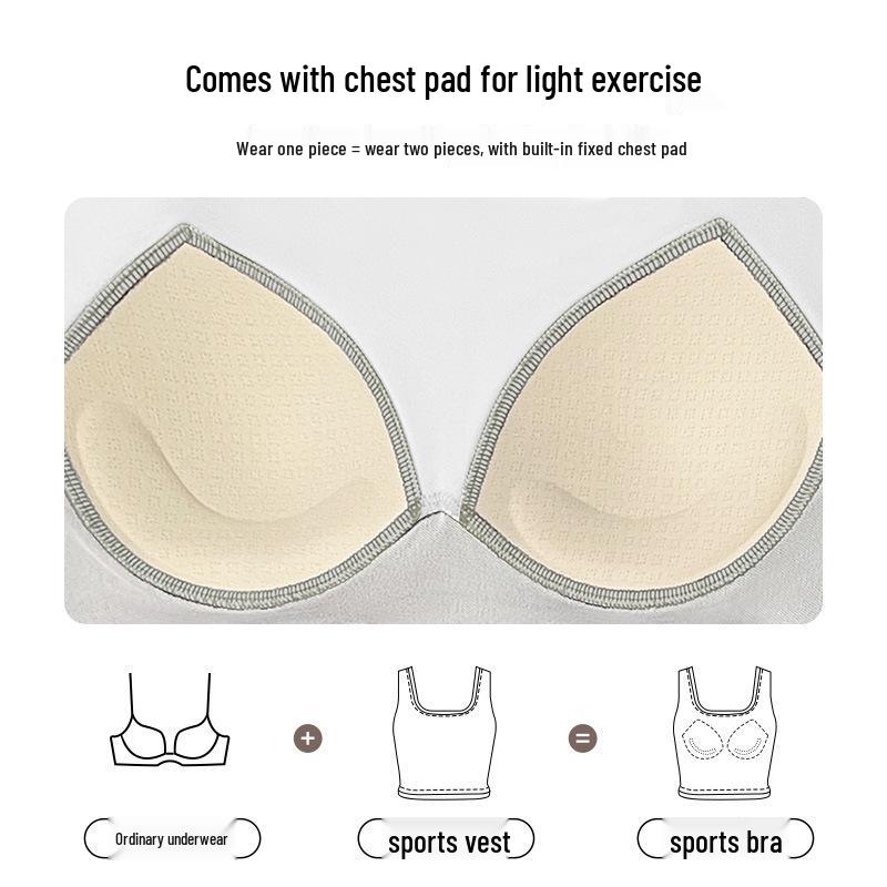 Women's High-Support Shockproof Color Block Sports Bra - Bust-Enhancing, Side-Slimming, Ideal for Yoga & Outdoor Activities
