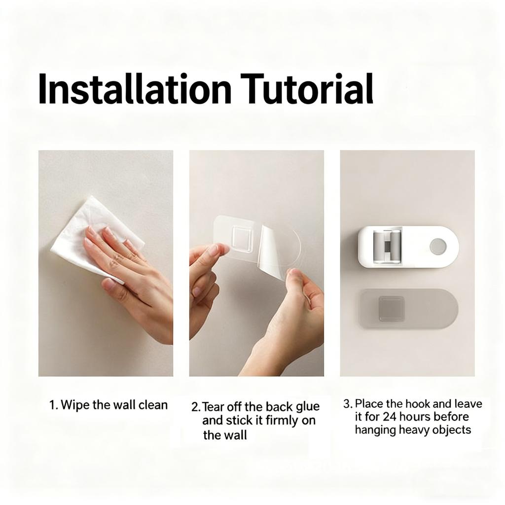 1Pcs Mop Clip Bathroom Wall Mounted No Drill Broom Holder Mop Storage Rack Organizer Hook For Home Toilet Cleaning Tools