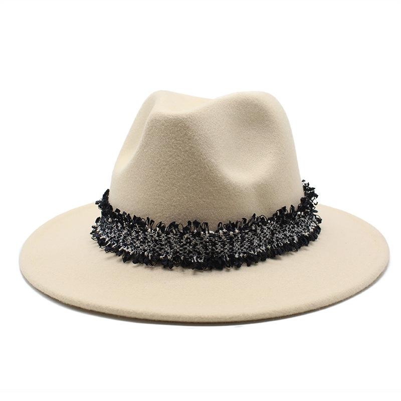 2021 Autumn Men'S And Women'S Woolen Hats, Solid Color Jazz Top Hats, Crystal Diamond Gift Hats