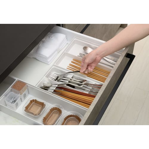 Richell Totono Drawer Cutlery Stand N Wide White
