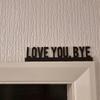 2D Flat-printed Classic Artificial Wooden "LOVE YOU BYE" Sign, Geometric Wall Art for the Living Room, Indoor Wall Hanging Decor