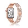 Diamantarmband för Apple Watch ultra 49mm 46mm 42mm 45mm 41mm klockarmband skyddsfodral för iWatch 10 9 8 7 6 se Metallarmband