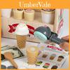 Wooden Childrens Play Kitchen Ice Cream Stand With Interactive Design For Kids Gift