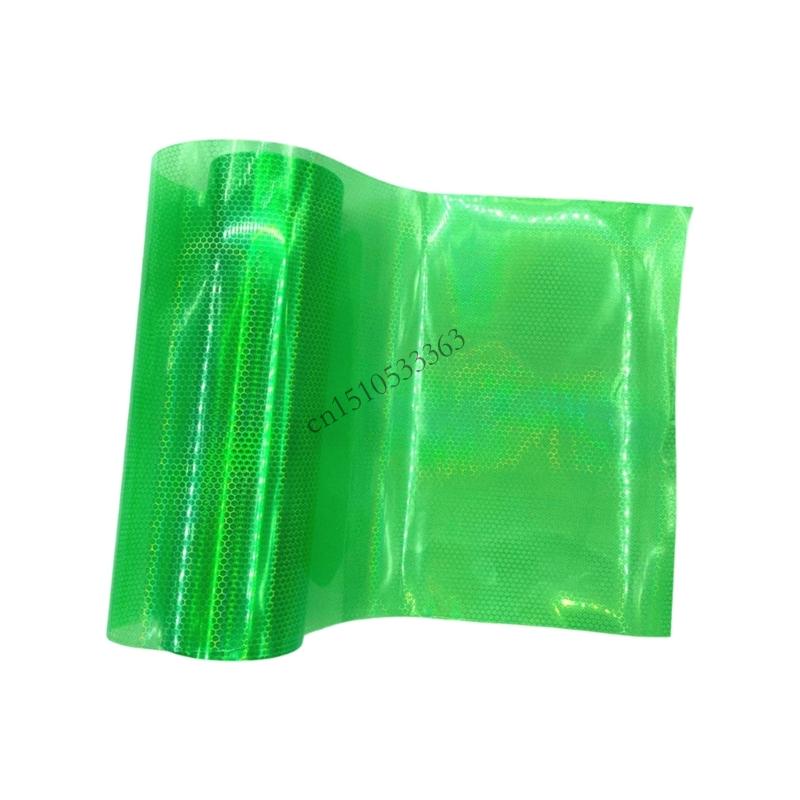 

090E Headlight Taillight Film with Hexagonal Lasers Design Easy Installation зелений