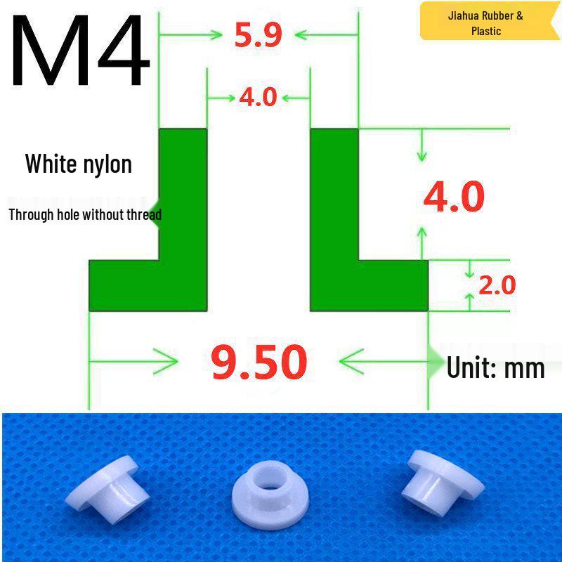 T-förmige Nylon-Dichtungsscheibe M3-M35 Gewinde Isolierabstandshalter
