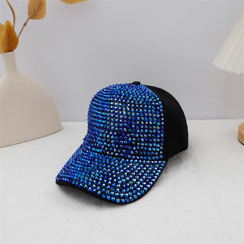 New European and American Feng Shui Diamond Baseball Cap Women's Hip Hop Shiny Hat Full Diamond Fashion Men's Sun Hat Stage Hat