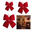 3Pcs Soft Velvety Fabric Bowknot Ornament Christmas Tree Bowknot Decoration For Mantels Wedding Festival Celebration