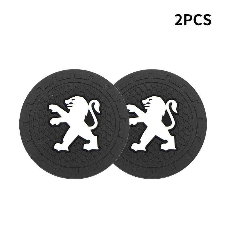 

Car Sticker 1/2pc Non-slip Car Water Cup Pad Diamond Rhinestone Rubber Mat For Peugeot 206 208 306 307 308 407 408 508 2008 3008