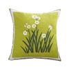 45x45cm Spring Green Flower Embroidered Pillowcase Funda Cogines Cancas Throw Cushion Cover Headboard Pillow Covers Decor Home