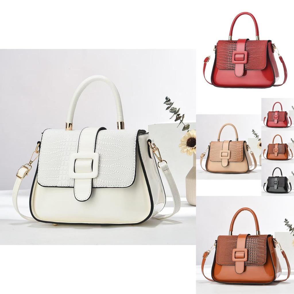 Trendy Crocodile Texture Handbag With Large Capacity And Chic Urban Minimalist Style Ideal For Daily Outfits