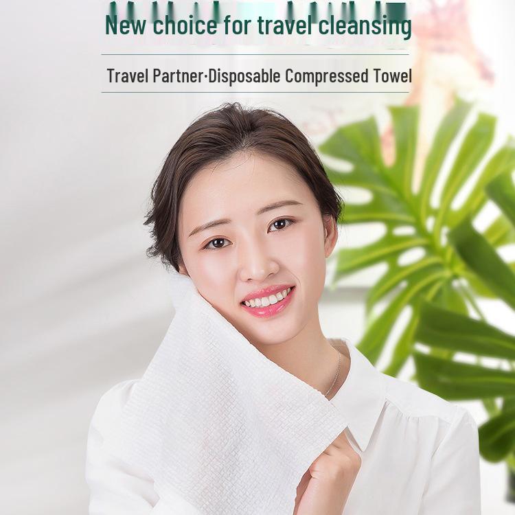 Portable Thickened Compressed Towel: Disposable Face, Bath, and Sports Washcloth for Travel and Hotel Use