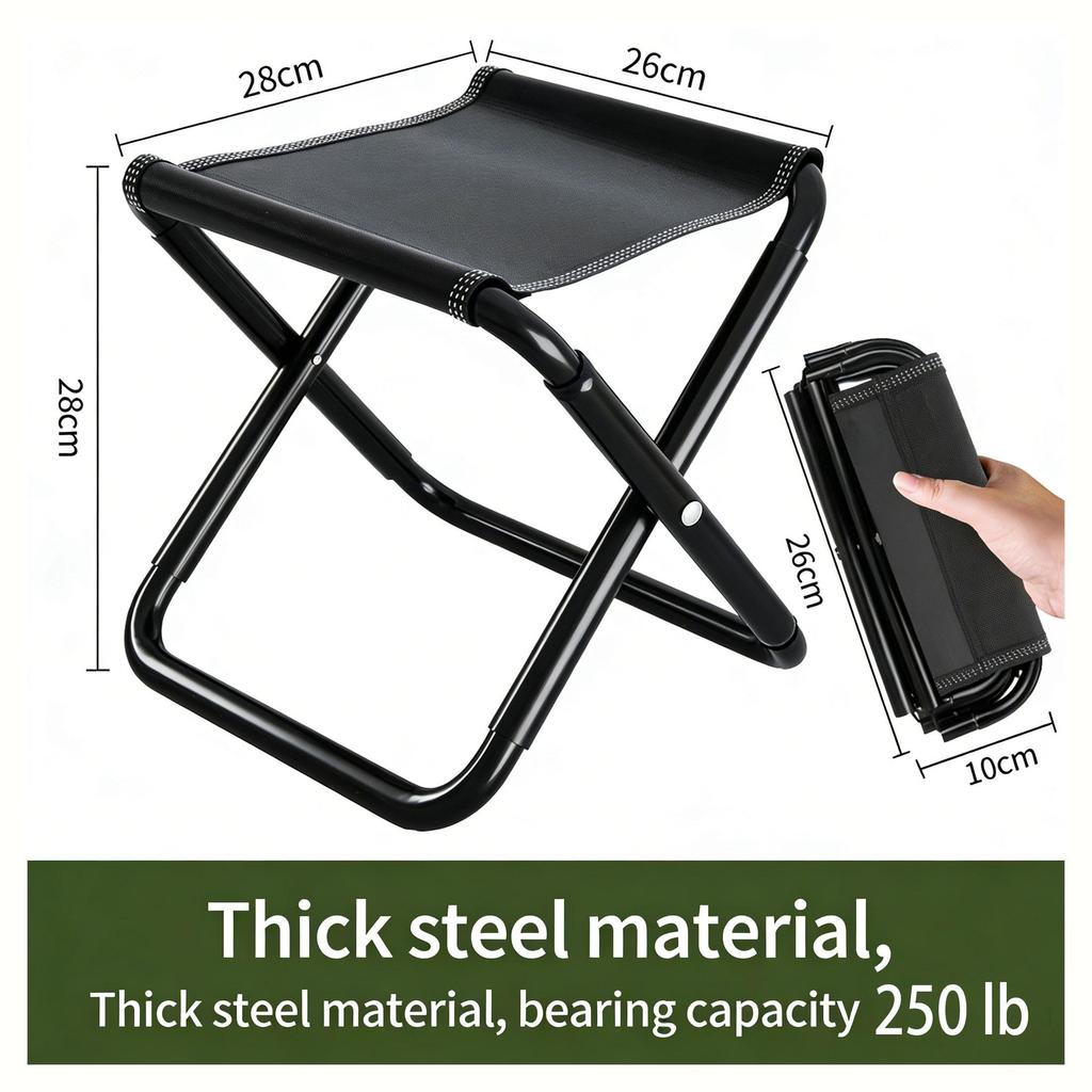 Portable Folding Fishing Stool Lightweight Aluminum Alloy Outdoor Camping Chair for Outdoor Travel Hiking Picnic Camping Fishing Seat Activities