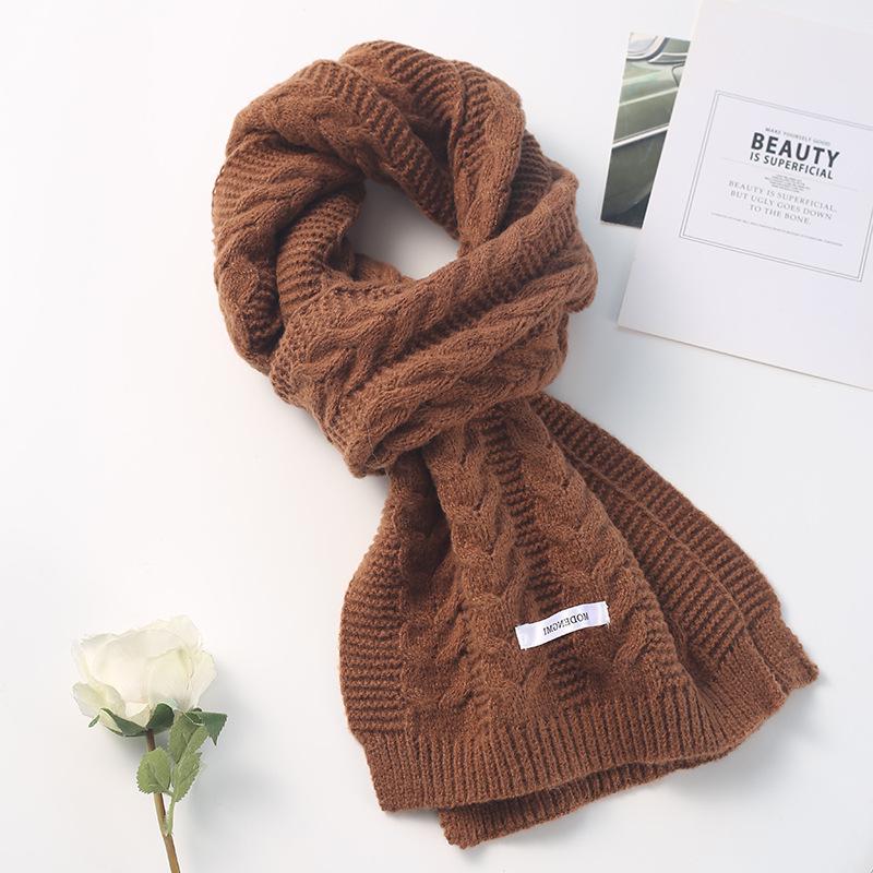 2025 Unisex Korean Style Soft Knitted Wool Neck Warmer for Students and Couples - Versatile for Autumn and Winter