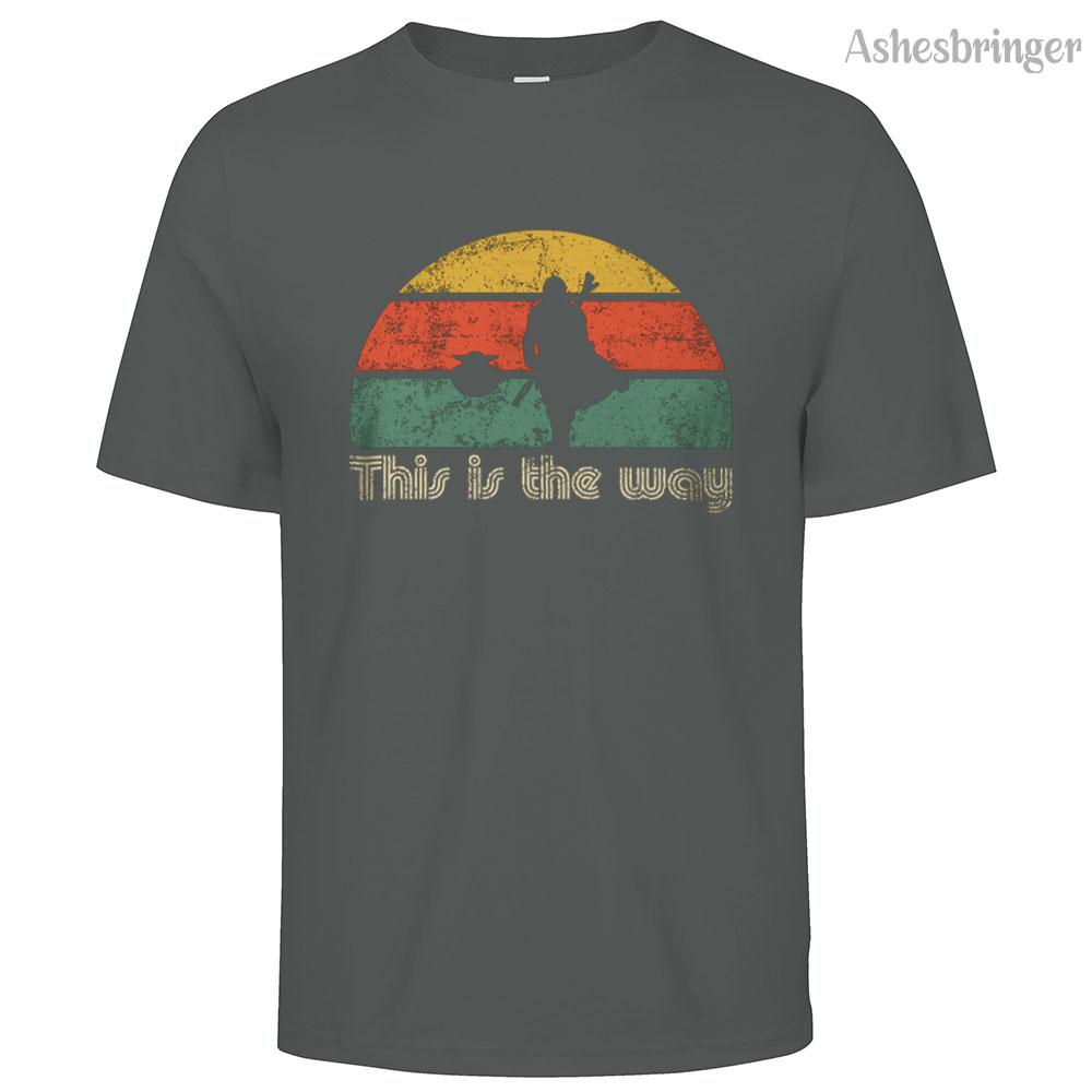 Vīriešu kokvilnas Jedi The Retro Way grafisks T-krekls, ielas ikdienas stila T-krekls vīriešiem un sievietēm