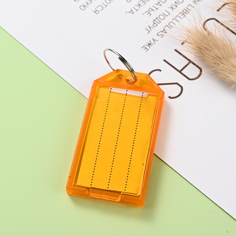 10-50pcs Colorful Plastic Keychain Key Tags Label With Split Ring For Diy Numbered Name Baggage Tag Id Label Name Tags
