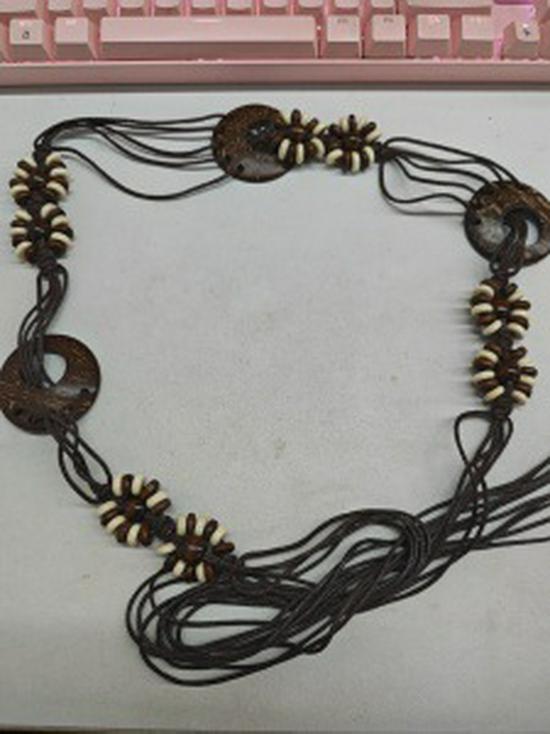 Bohemian Ethnische Holzperlen Taillenkette: Vielseitiger Mode-Gürtel für Damen