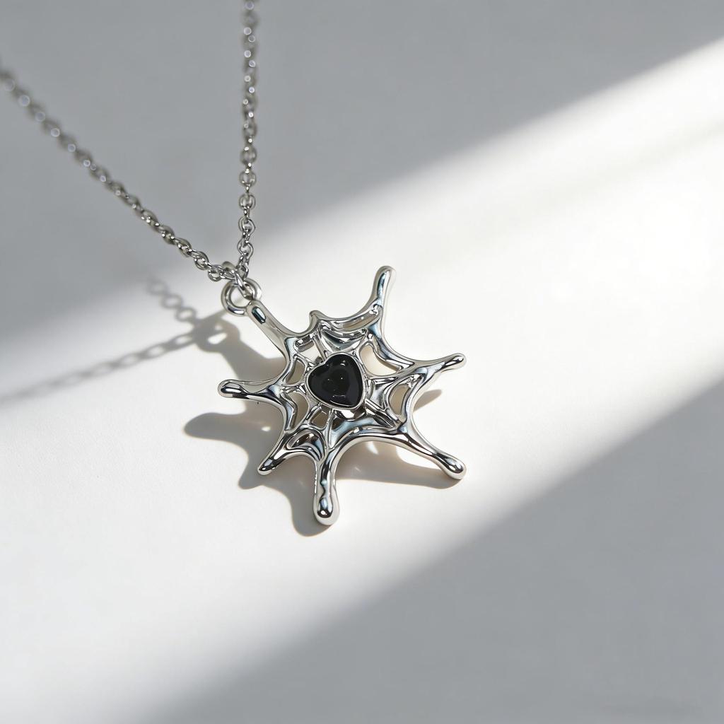 Niche Spider Web Zircon Necklace - Trendy, Cool, Versatile Jewelry for Women