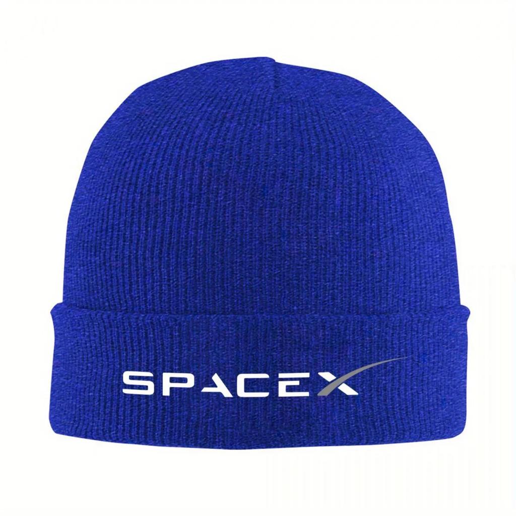 New Spacex White Logo Hat Autumn Winter Skullies Beanies Street Cap Unisex Acrylic Knitted Hat