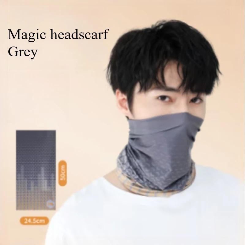 

Cycling Sunscreen Mask Ice Silk Magic Headscarf Neck Warmer Face Towel UV Protection Neck Gaiter for Summer Outdoor Sports серый