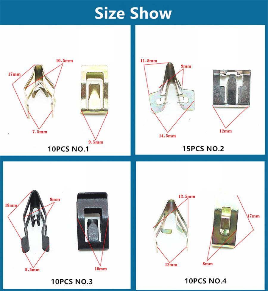 180Pcs Car DVD, Cd,dashboard Audio Center Console Panel Metal Fastener Mixed Rivet Box Set For All Auto Screw Clip...