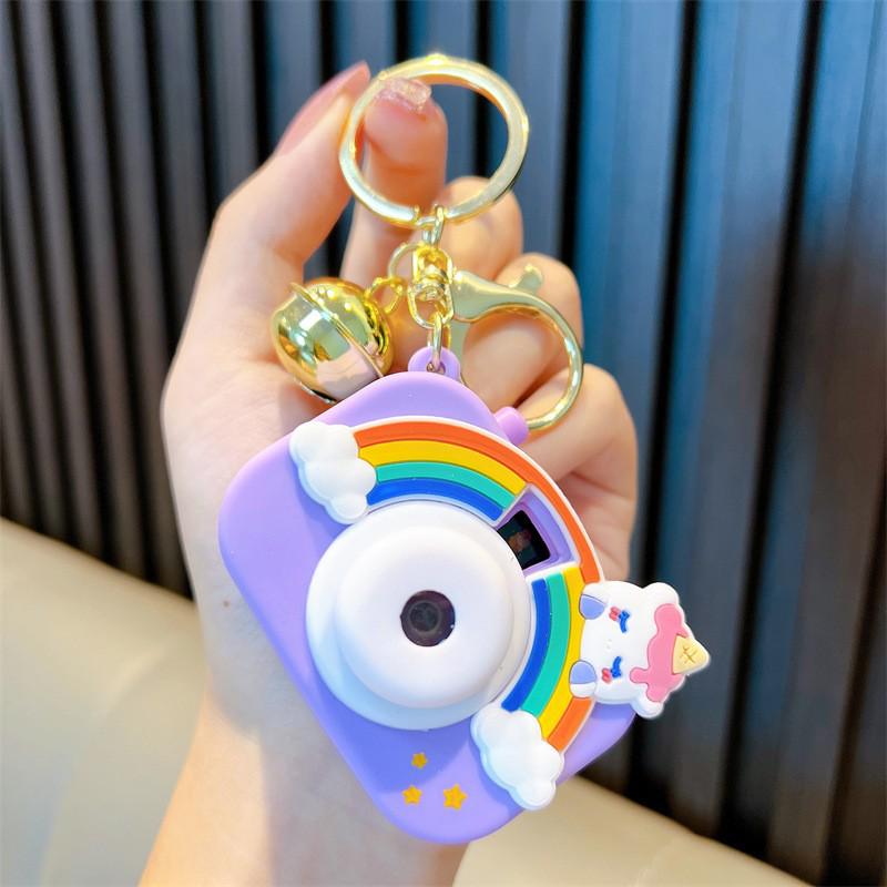 Luminous Cartoon Projector Camera Keychain - Small Gift & Bag Pendant