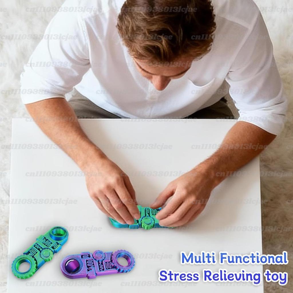3D New Printed Fidget Ring Toys 5-In-1 3D Printed Gear Ball Stress Sensory Toy Mindful Meditation Gear Toys For Stress