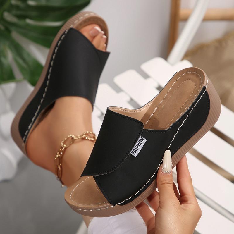 Women’s Platform Open-Toe Slide Sandals Minimalist Summer Shoes