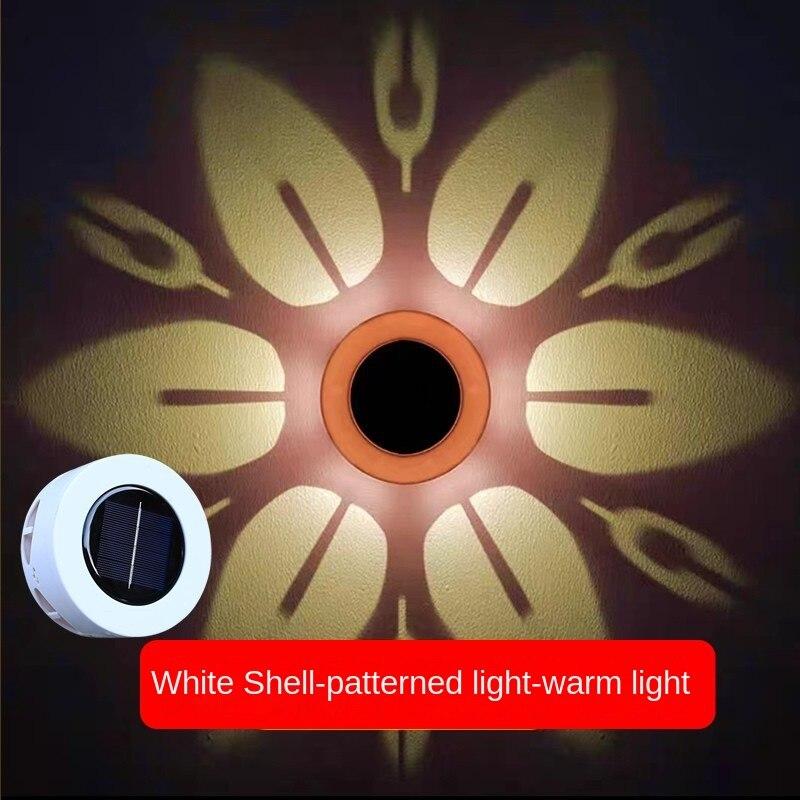 

Новый солнечный уличный свет с узором, настенный светильник для мытья, двор, сад, пейзаж, круговое украшение, атмосфера, небольшой ночник Solar Garden Light