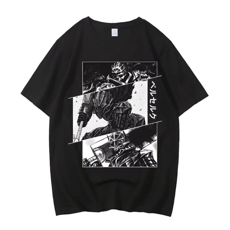 Anime Berserk Tshirt Summer Men Women High Quality Short Sleeve T Shirt Print T-shirt Tops  Trend Fans Clothes