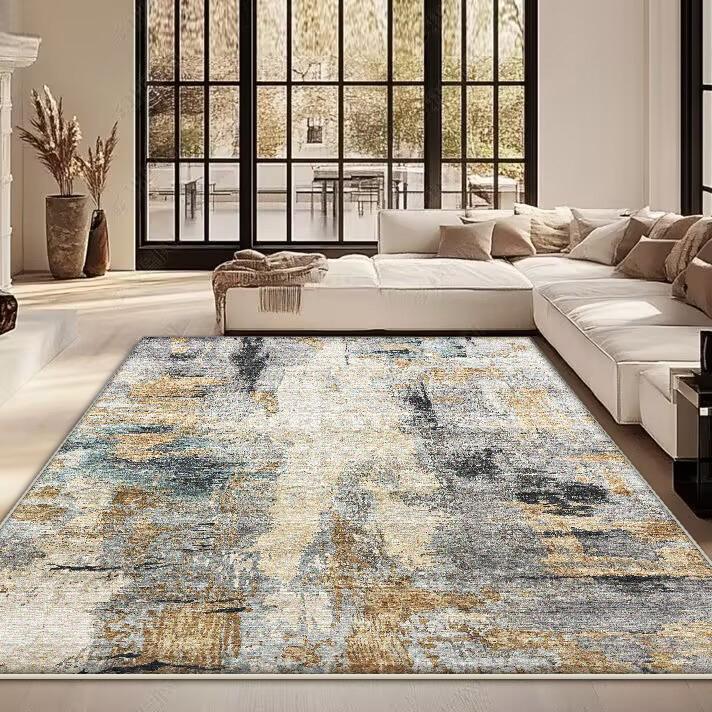 Modern Abstract Art Carpets Living Room Decoration Light Luxury Carpet Home Sofa Floor Mat Washable Bedroom Cloakroom Soft Rugs