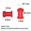 20PCS Red Round Plastic Slide Parts Snapper Silicone Skirts and Rubber Tie Fixed Parts Saltwater Fishing Lure Accessories