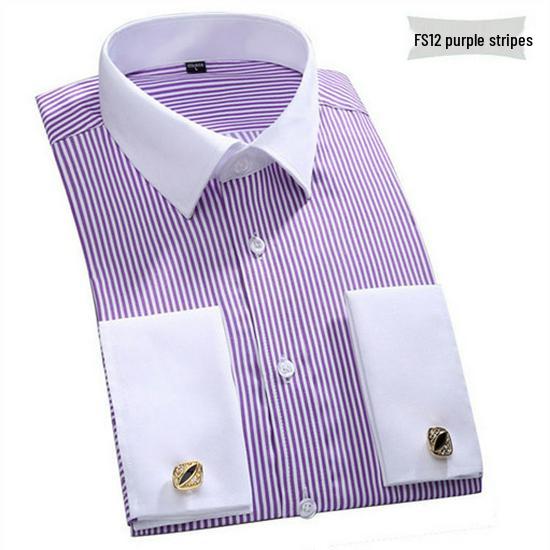 2018 Neuankömmling Herren Übergröße Langarm Businesshemd mit Umschlagmanschette und kundenspezifisch gesticktem Logo