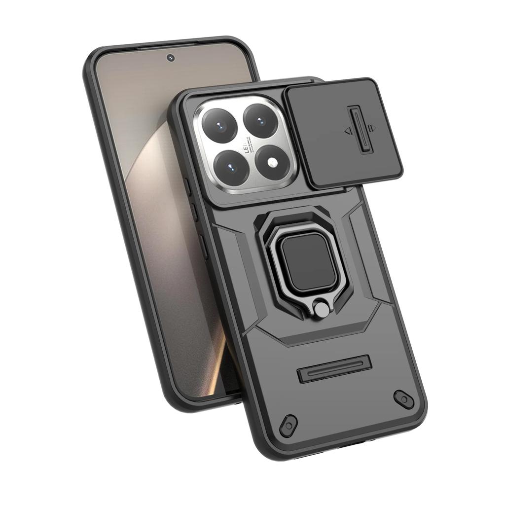 Ring Holder Slide Lens Protect Cover Case for Xiaomi 15T Pro 5G 14T 13T Xiaomi15t Mi15t