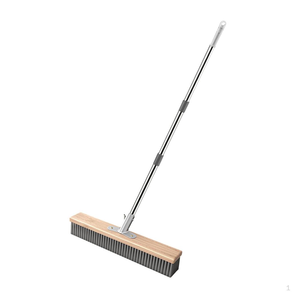 Long-handled, Heavy-duty Stainless Steel Wire Brush for Patio, Garden, Pool, And Bathroom Floors.