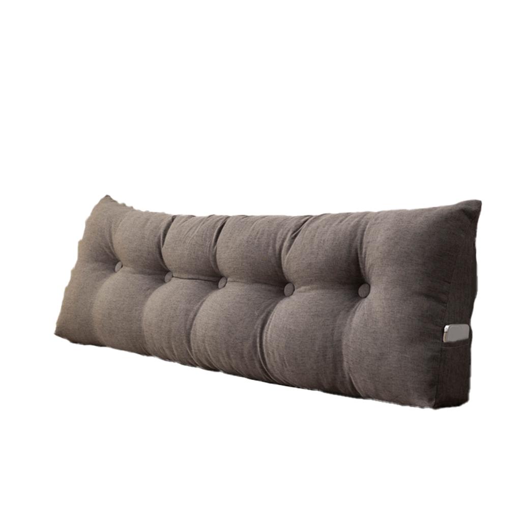 Sengegavlpute Gråblå Sengestøtte Lesepute Lang Ryggstøttepute, Egnet for å sitte på sengen Ryggstøtte Posisjoneringsstøttepute