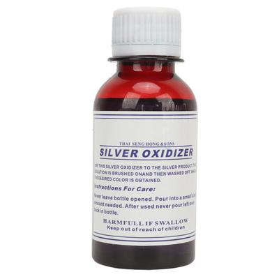 Solução oxidante de prata 100ml, líquido oxidante para escurecimento de joias retrô estilo vintage