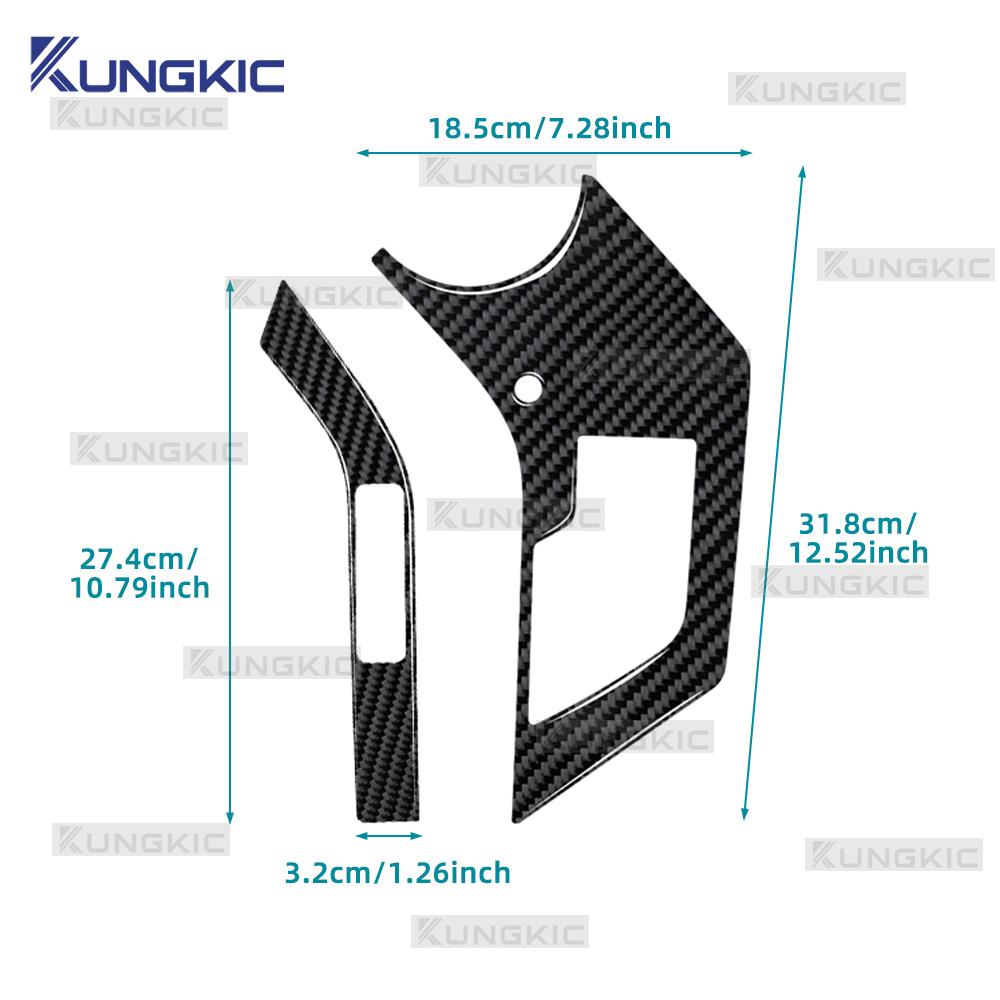 For Toyota RAV4 2013 2014 2015 Real Soft Carbon Fiber Sticker LHD Car Center Gear Shift Panel Trim Interior Accessories