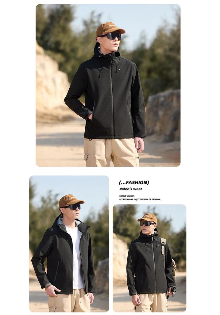 Unisex Spring Windproof Hooded Mountaineering Jacket with Custom Logo